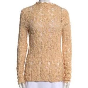 Helmut Lang Lace Long Sleeve Top
